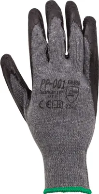 Produktbild von Arbeitshandschuhe - Strickhandschuh, Latex schwarz K036 Größe 9
