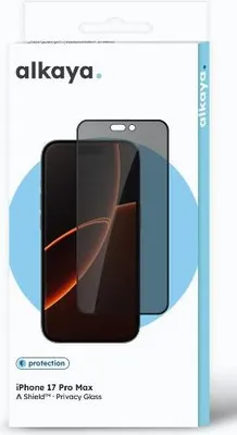 Produktbild von alkaya A Shield Displayschutzglass 3D Full Cover,Privacy iPhone 17Pro Max, black