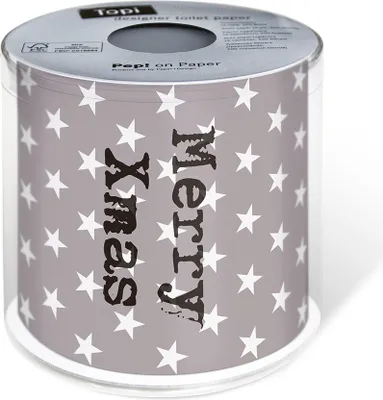 Produktbild von Toilettenpapier Rolle bedruckt Xmassy - Merry Xmas