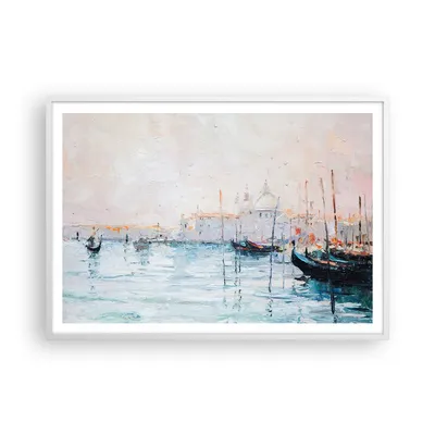 Produktbild von Gerahmtes Poster - Weißer Rahmen - Venedig Basilika - 100x70 cm - Wand Bild - Wanddeko - Wandbilder - Kunstposter - Wandposter - Bilderrahmen - Bilder - Kunstdruck - Wandbild - P2WAA100x70-3662