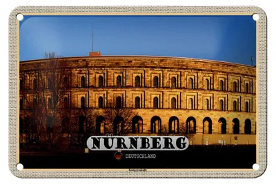 Produktbild von Blechschild Städte Nürnberg Kongresshalle Baustill 18x12cm Dekoration