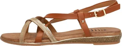 Productafbeelding van SUB55 Sandalen Plat  Sandalen Plat - cognac - Maat 43