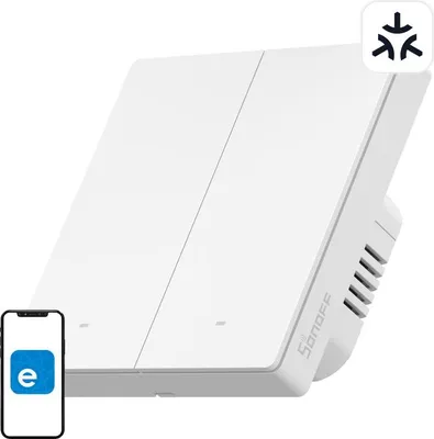 Zdjęcie produktu dla Inteligentny przełącznik ścienny WiFi SONOFF M5-2C-86W Matter (2-kanałowy)