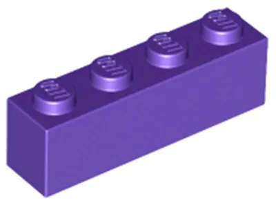 Zdjęcie produktu dla Lego® 1 sztuka 3010 Brick 1x4 Part Basic Bricks 1 Dark Purple