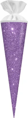 Produktbild von Goldbuch Schultüte Glitter violett 19x70 cm mit Filzverschluss