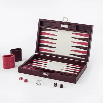 Produktbild von Backgammon – Mittel BACKGAMMON Leder Pflaume 38cm