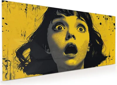 Produktbild von Küchenrückwand Spritzschutz Glas mit Motiv Schreiendes Portrait 40 x 40 cm