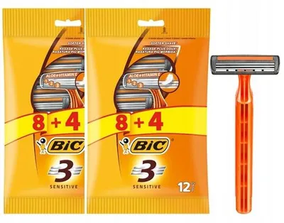 Produktbild von BIC 3 Sensitive Einwegrasierer 3 Klingen 24 Stück