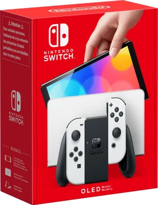 Zdjęcie produktu dla Nintendo Switch OLED, Nintendo Switch, NVIDIA Custom Tegra, Biały, Analogowa/Cyfrowa, Przycisk Home, Przycisk zasilania, Przyciski