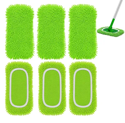 6er Set wiederverwendbare Mopptücher für Swiffer Bodenreinigung