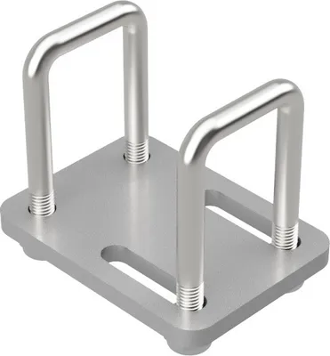 Obrázok produktu pre 2 x U-skrutka M10 s upínacou doskou a maticami spustenie pomoci trailer pozinkované SUPROD, M10, LW=41/31-71, LH=85 mm