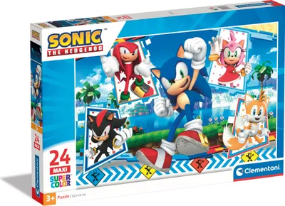 Image de CLE puzzle 24 maxi SuperKolor Sonic 28526