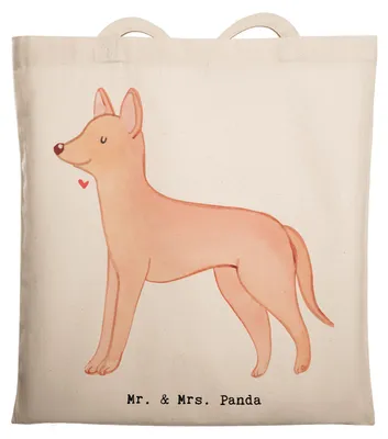 Produktbild von Mr. & Mrs. Panda Jutebeutel Pharaonenhund Moment - Transparent - Geschenk, Pharaoh Hound, Tasche, Shopping, Einkaufstasche, Kelb Tal-Fenek, Tote Bag, Jutetasche