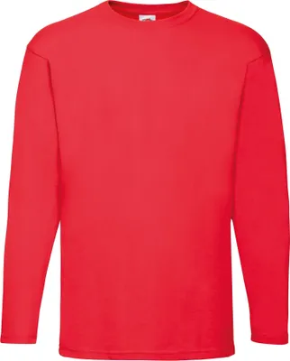 Produktbild von Fruit Of The Loom Herren Langarm T-Shirt mit Rundhalsausschnitt BC331 (L) (Rot)