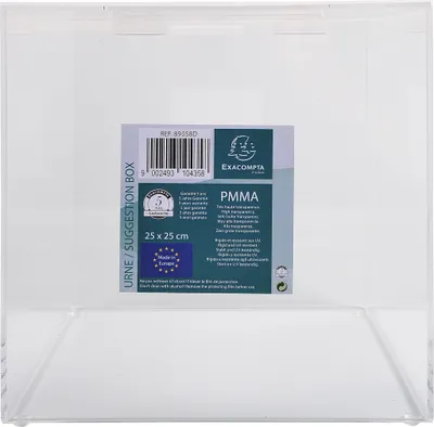 Image de Exacompta Urne transparente 21X21X21 cm Cristal 89058D