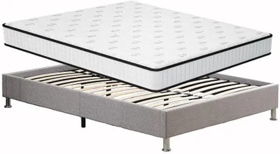 Zdjęcie produktu dla Materac piankowy TEENO (160×200×22CM)+stelaż łóżka tapicerowany 31 cm, ciemnoszary