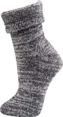Produktbild von FussFreunde 2 Paar extra warme und weiche Thermosocken, Kuschel-Bett-Umschlagsocken für Damen und Herren, Grau, Größe 47-50