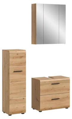 Produktbild von Bad Set Ice 3 | 3-teilig | Artisan Oak ohne Beleuchtung