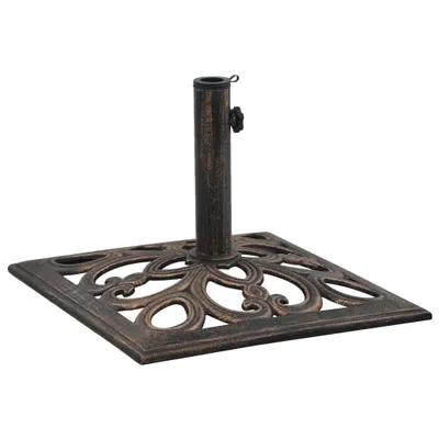 Image de vidaXL Pied de parasol bronze 12 kg 49 cm fonte