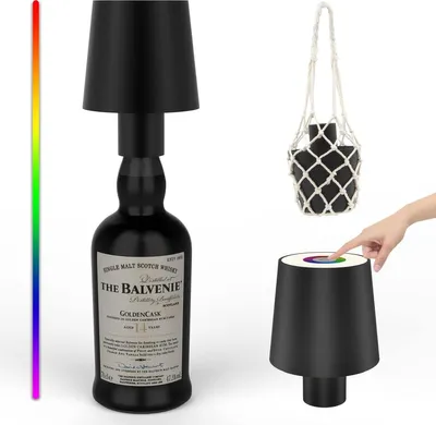 Produktbild von Tischleuchte Akku Flaschenlampe 5200 mhA Touchfunktion Dimmbare LED RGB Licht