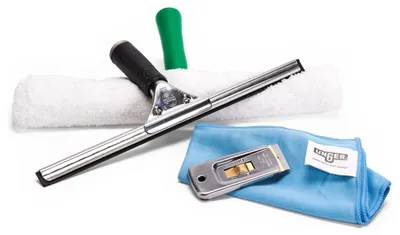 Immagine prodotto di Unger Window Cleaning Fensterreinigungs-Kit für Haushalt und Büro, 4-Teilig