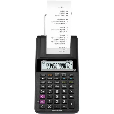 Image de Casio HR-8RCE-BK calculatrice Bureau Calculatrice imprimante Noir