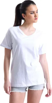 Produktbild von T shirt Royyen Zdn12 V Ausschnitt Damen – WEIß / M