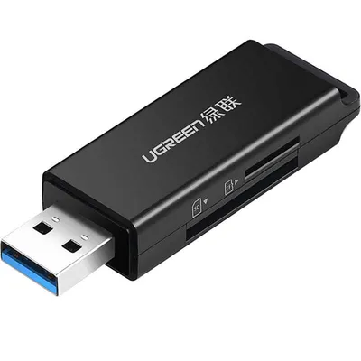 Produktbild von Ugreen 40752, MicroSD (TransFlash), MicroSDHC, MicroSDXC, SD, SDHC, SDXC, Schwarz, USB, 1 Stück(e)