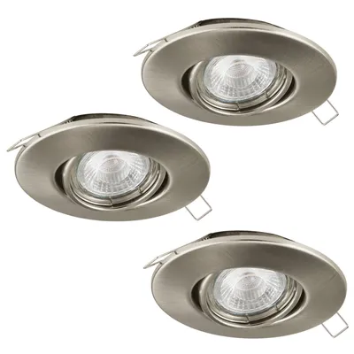 Produktbild von EGLO Tedo 1, Einbaustrahler, Nicht austauschbare(s) Leuchtmittel, 5 W, 3000 K, 400 lm, Nickel