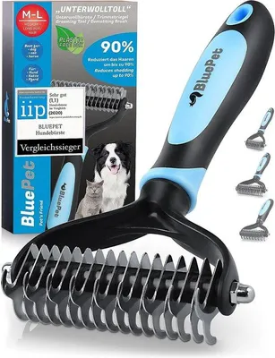 Produktbild von Famanu Entfilzungsbürste für langhaarige Hunde und Katzen - sanfte Pflege mit Massageeffekt