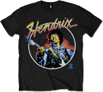 Produktbild von Jimi Hendrix Script Circle Black XL T-Shirt