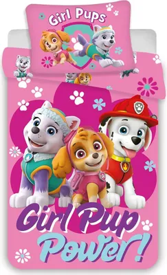 Produktbild von Paw Patrol Girl Power Kinder Bettwäsche 100×135 cm, 40×60 cm
