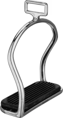 Produktbild von Sprenger Island-Steigbügel mit schwarzer Einlage 120 mm Trittweite, Farbe:silber, Größe:120 mm
