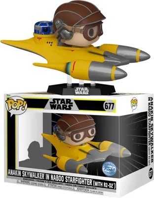 Produktbild von Funko Pop! Star Wars - Anakin Skywalker in Naboo Starfighter with R2-D2 #677 Special Edition