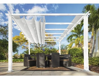 Image de Paragon Outdoor Aluminium Pergola Florida 1111 White 350x350x235 cm