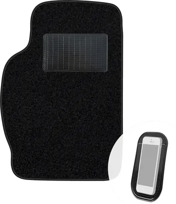 Produktbild von moto-MOLTICO Fahrer Fußmatte Auto Velours Fahrerseite Autoteppiche Schwarz Fahrermatte 1-teilig passend für Kia Shuma I 1997-2001