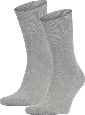 Produktbild von FALKE Unisex Sportsocken 2er Pack - Run, Freizeitsocken, unifarben #1 Hellgrau 46-48
