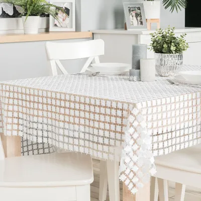Produktbild von Tischdecke, elegante Tischdecke aus Guipure Jasmina 140x240 Weiß