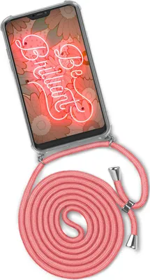 Produktbild von TWIST-Case + TWIST-Cord für Xiaomi Redmi Note 8 Pro, Farbe:Kooky Flamingo (Silber)