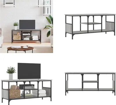 Produktbild von vidaXL TV Schrank Grau Sonoma 100x35x45 cm Holzwerkstoff & Eisen - TV-Schrank - TV-Schränke - TV-Ständer - TV-Möbel