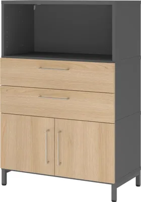 Produktbild von Hammerbacher Kombischrank FlexWall 3OH Sockel graphit/eiche