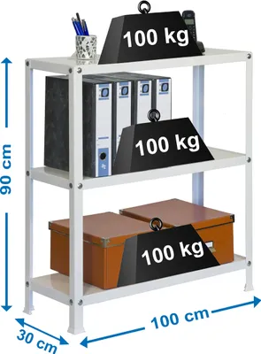 Zdjęcie produktu dla SIMONHOME CLASSIC PLUS 3/300 BIAŁY/BIAŁY metaliczny półka