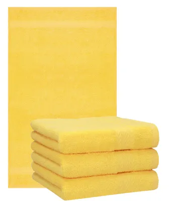Produktbild von Betz 4 Stück Handtücher 50x100 cm PREMIUM  100% Baumwolle  Farbe: gelb