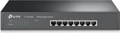 Produktbild von TP-Link TL-SG1008, Unmanaged, Gigabit Ethernet (10/100/1000), Vollduplex, Rack-Einbau, 1U
