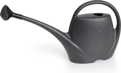 Produktbild von DigiRigi® Gießkanne 2,5 l mit Brauseaufsatz – kompakt für Zimmer- & Balkonpflanzen, hochwertiger Kunststoff, 42×9,5×25 cm, anthrazit