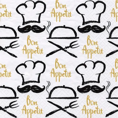 Produktbild von Lunch-Serviette "Bon Appetit" 20er Pack