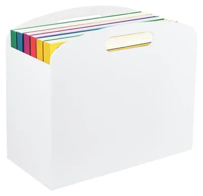 Produktbild von Solidchoice – Weißer Acryl-Zeitschriftenhalter mit Griffen