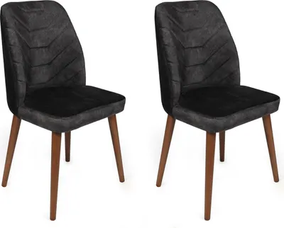 Produktbild von Skye Decor, Dallas-557 V2, Stuhlset (2 Stück), Anthrazit, 100 % HOLZ, 50 x 49 x 90 cm