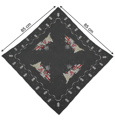 Produktbild von Tischdecke Weihnachten 85x85 cm Schneemann Stickerei Tischdecken