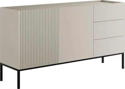 Produktbild von MIRJAN24 Kommode Como 150 2D3SZ, Stilvoll Wohnzimmer Sideboard mit 3 Schubladen und 2 Türen, Wohnzimmer Highboard, Kollektion (Farbe: Cashmere)